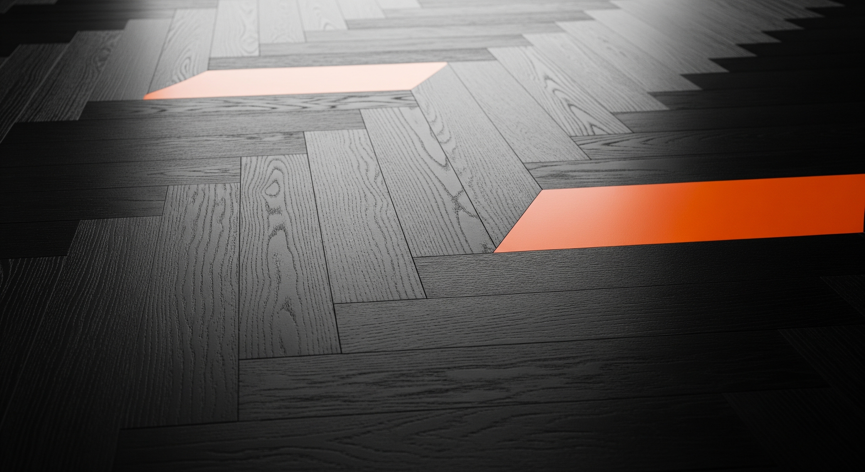 Dark floor with accent detail